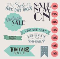 Vintage sale icons N2