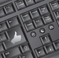 Computer keyboard with a Like key