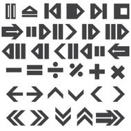 Arrows icon set vector Illustration EPS10 N2