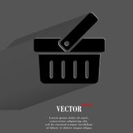 Shopping basket icon flat modern design N2