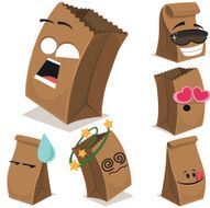 Paper Bag Cartoon Set A N2