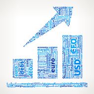Progress Chart on Business and Finance Word Cloud N4