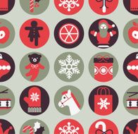 Seamless background with Christmas gifts