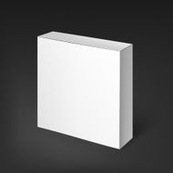 White realistic box Mockup Template