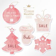 Light pink pastel tag on christmas holiday N2