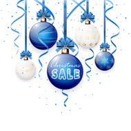 Christmas sale on blue ball