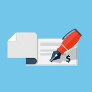 Vector bank check icon