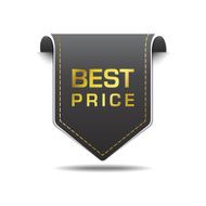 Best Price Gold Black Label Icon Vector Design
