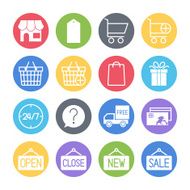 shopping icons set N28