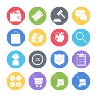 online shopping icons set N5