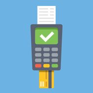 Payment terminal Point of sale concept Flat design vector illustration