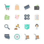 online shopping icons set N7