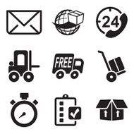 Delivery Or Shipping Icons