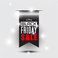 Black Friday sale design ribbon