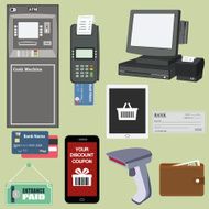 Payment flat icon set