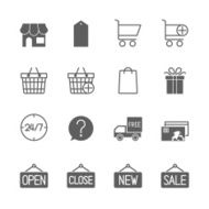 shopping icons set N29