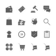 online shopping icons set N9