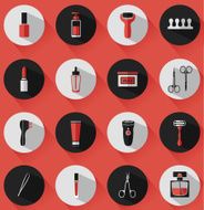 Set of flat cosmetic icons N2