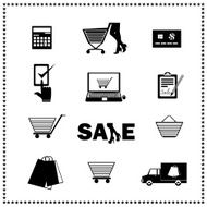 Set of shopping icons Vector illustration