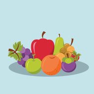 Group of fresh fruits