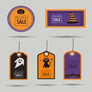 Halloween sale badges