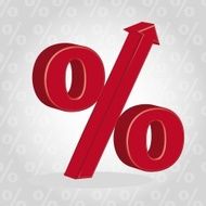 red percent sign
