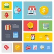 Flat shopping icon N7