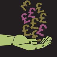 euro in hand