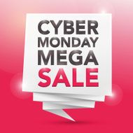 CYBER MONDAY MEGA-SALE poster design element