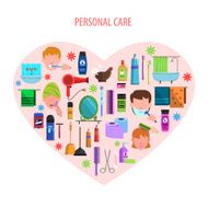 Personal care heart emblem poster N2