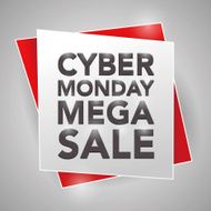 CYBER MONDAY MEGA-SALE poster design element N2