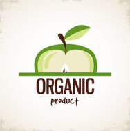 sliced apple icon organic product