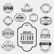 Autumn badges logos and labels for any use N2