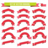 Big Ribbons Set Isolated On White Background N6