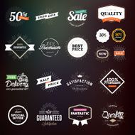 Collection of premium quality badges and labels for designers