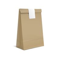 kraft paper bag with sticker