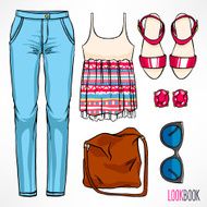 Woman&#039;s cute summer outfit N2