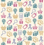 Vector Set of shopping icons pattern N2