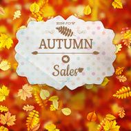 Autumn fall sale poster EPS 10
