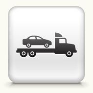 Square Button with Shipping Car Truck N2