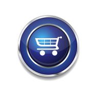 Shopping Circular Vector Blue Web Icon Button N3