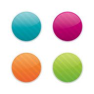 Colorful Set of Empty Round Labels