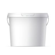 Cool Realistic White plastic bucket Vector