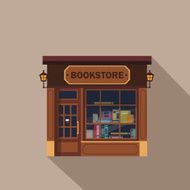 Restaurants and shops facade storefront vector detailed flat N17