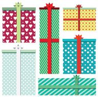 Vector gift boxes icons isolated on white background