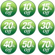 Shopping Sale Discount Badge in Green