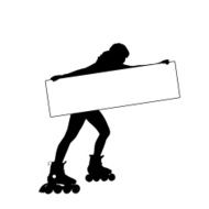 Vector silhouette of a woman N1098