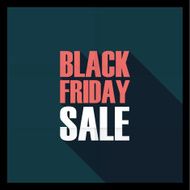 Black friday sale poster Creative typography with long shadow Simple
