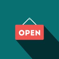 Vector open door sign