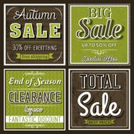 Square banners with sale offer vector N3